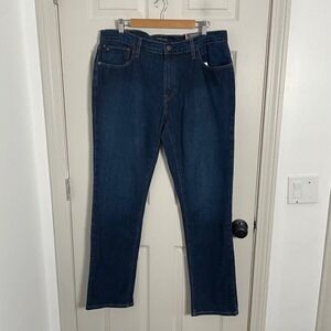 Tommy Hilfiger Straight Jeans Mens 36x34 Dark Wash Blue Stretch NWT Classic